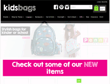 Tablet Screenshot of kidsbags.com.au